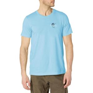 imageHUK Mens Short Sleeve Tee  Performance Fishing TShirtMarlin Shine  Baltic Sea Heather