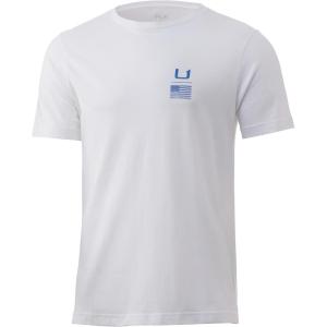 imageHUK Mens Short Sleeve Tee  Performance Fishing TShirtWhite