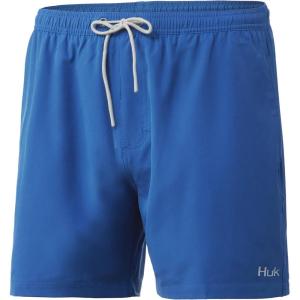 imageHUK Mens Volley 55quot Elastic Waist QuickDry Swim ShortsHuk Blue