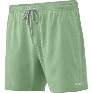 imageHUK Mens Volley 55quot Elastic Waist QuickDry Swim ShortsKey Lime