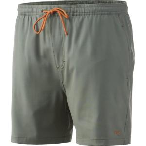 imageHUK Mens Volley 55quot Elastic Waist QuickDry Swim ShortsMoss