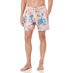 imageHUK Mens Volley 55quot Elastic Waist QuickDry Swim ShortsParadise Pass  Fusion Coral