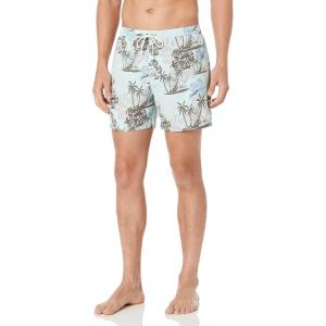 imageHUK Mens Volley 55quot Elastic Waist QuickDry Swim ShortsParadise Pass  Seafoam