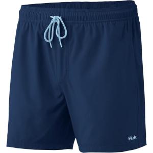 imageHUK Mens Volley 55quot Elastic Waist QuickDry Swim ShortsSargasso Sea