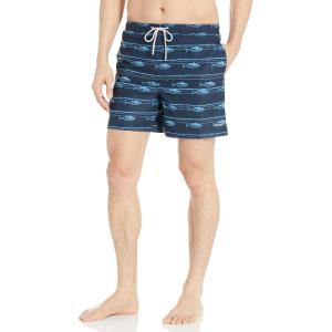 imageHUK Mens Volley 55quot Elastic Waist QuickDry Swim ShortsTuna Volley  Deep Ocean Blue