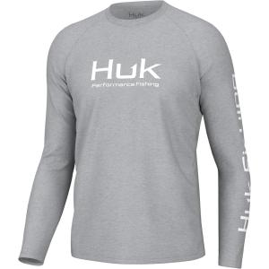 imageHUK Pursuit Heather Long Sleeve Fishing Shirt for MenHarbor Mist Heather