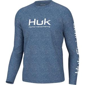 imageHUK Pursuit Heather Long Sleeve Fishing Shirt for MenSet Sail Heather