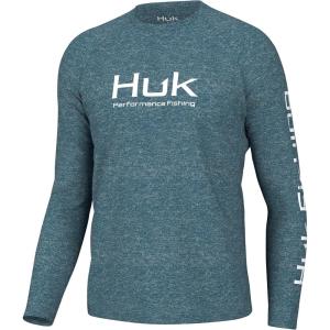 imageHUK Pursuit Heather Long Sleeve Fishing Shirt for MenTapestry Heather