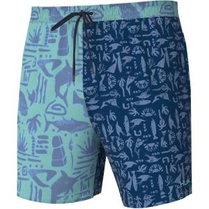 imageHUK Pursuit Volley Pattern QuickDry Shorts for MenMarine Blue