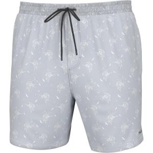 imageHUK Pursuit Volley Pattern QuickDry Shorts for MenSail Bird  Harbor Mist