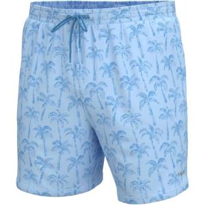 imageHUK Pursuit Volley Pattern QuickDry Shorts for MenSmall Palm  Crystal Blue