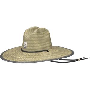 imageHUK Straw Wide Brim Fishing ampamp Beach Hat for MenFish Wagon  Volcanic Ash