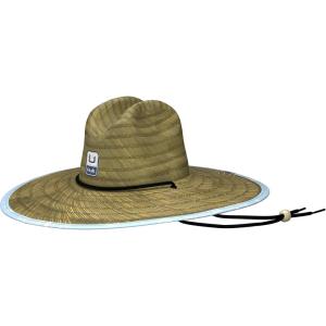 imageHUK Straw Wide Brim Fishing ampamp Beach Hat for MenHukdana  Crystal Blue
