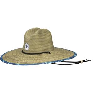 imageHUK Straw Wide Brim Fishing ampamp Beach Hat for MenPalm Wash  Set Sail
