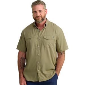 imageHUK Tide Point Solid Short Sleeve Shirt Button Down for MenOverland Trek