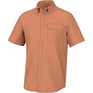 imageHUK Tide Point Solid Short Sleeve Shirt Button Down for MenSunburn