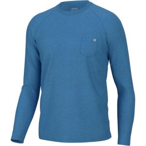 imageHUK Waypoint Long Sleeve Shirt Performance Fishing Tee for MenAzure Blue