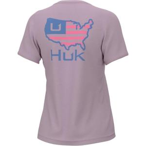 imageHUK Womens Short Sleeve Performance Tee Fishing TShirtAmerican Huk  Winsome Orchid