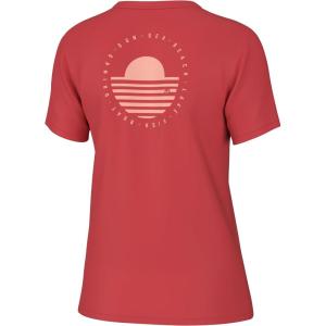 imageHUK Womens Short Sleeve Performance Tee Fishing TShirtBeach Boat  Cayenne
