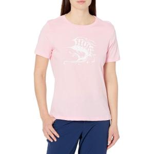imageHUK Womens V Neck Tee  Ladies TShirt with UPF 30 Sun ProtectionGo Fish  Electric Green