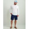 imageHUK Mens A1a HoodieLightweight Performance Fishing Hooded Shirt with UPF Sun ProtectionMoistureWicking ampamp QuickDry FabricWhite