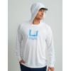 imageHUK Mens Icon X Hoodie Fishing With Sun Protection For Shirt White Large US