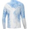 imageHUK Mens Pursuit Pattern Long Sleeve Sun Protecting Fishing ShirtBrackish Rock  Azure Blue