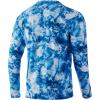 imageHUK Mens Pursuit Vented Long Sleeve 30 UPF Fishing ShirtMossy Oak Blue Shark