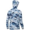 imageHUK Waypoint Pattern Hoodie Performance Fishing Shirt for MenEdisto Camo  Crystal Blue
