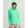 imageHUK Womens A1a Hoodie Lightweight Hooded Fishing Shirt Sun Protection Breathable QuickDry PerformanceBermuda