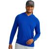 imageHUK Mens A1a HoodieLightweight Performance Fishing Hooded Shirt with UPF Sun ProtectionMoistureWicking ampamp QuickDry FabricOcean Blue