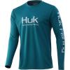 imageHUK Mens Icon X Long Sleeve Fishing Shirt with Sun ProtectionDeep Lake