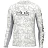 imageHUK Mens Icon X Pattern Long Sleeve Performance Fishing ShirtInside Reef  Harbor Mist