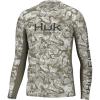 imageHUK Mens Icon X Pattern Long Sleeve Performance Fishing ShirtInside Reef  Overland