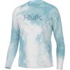 imageHUK Mens Pursuit Pattern Long Sleeve Sun Protecting Fishing ShirtBrackish Rock  Ipanema