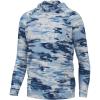 imageHUK Waypoint Pattern Hoodie Performance Fishing Shirt for MenEdisto Camo  Crystal Blue