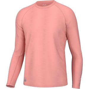 imageHUK Mens A1a Crew QuickDry Breathable Fishing ShirtNeon Orange