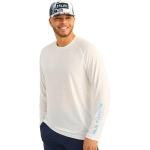 imageHUK Mens A1a Crew QuickDry Breathable Fishing ShirtWhite