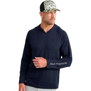 imageHUK Mens A1a HoodieLightweight Performance Fishing Hooded Shirt with UPF Sun ProtectionMoistureWicking ampamp QuickDry FabricNaval Academy