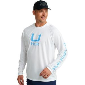 imageHUK Mens Icon X Hoodie Fishing With Sun Protection For Shirt White Large US