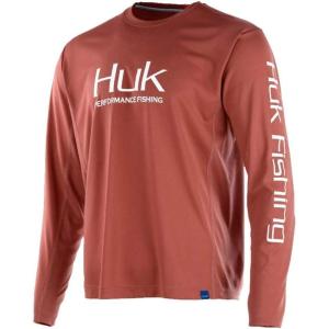 imageHUK Mens Icon X Long Sleeve Fishing Shirt with Sun ProtectionDusty Cedar