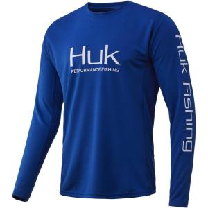 imageHUK Mens Icon X Long Sleeve Fishing Shirt with Sun ProtectionHuk Blue