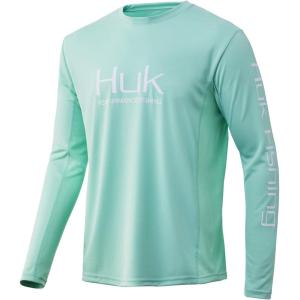 imageHUK Mens Icon X Long Sleeve Fishing Shirt with Sun ProtectionLichen