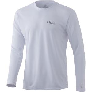 imageHUK Mens Icon X Long Sleeve Fishing Shirt with Sun ProtectionWhite