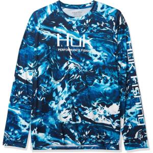 imageHUK Mens Pursuit Vented Long Sleeve 30 UPF Fishing ShirtMossy Oak Hydro Sailfish