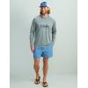 imageHUK Mens Pursuit Heather Hoodie Sun Protecting Fishing Shirt with HoodNight Owl Heather