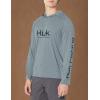 imageHUK Mens Pursuit Heather Hoodie Sun Protecting Fishing Shirt with HoodNight Owl Heather