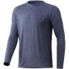 imageHUK Mens Waypoint Long Sleeve Performance TShirt 50 UPFOvercast Grey