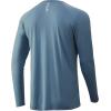 imageHUK Mens Waypoint Long Sleeve Performance TShirt 50 UPFSilver Blue