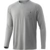 imageHUK Mens Waypoint Long Sleeve Performance TShirt 50 UPFGray